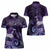 New Zealand Matariki Women Polo Shirt Maori Tui Bird Purple Galaxy