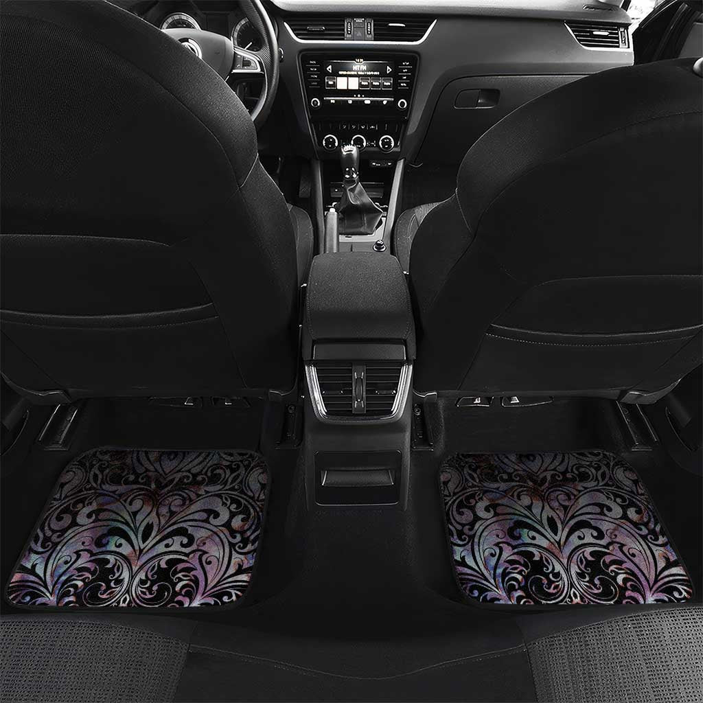 New Zealand Aotearoa Car Mats Pikorua Single Twist Pink Paua Shell