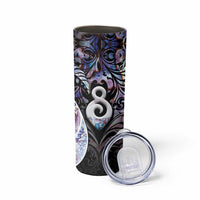 New Zealand Aotearoa Skinny Tumbler Pikorua Single Twist Pink Paua Shell DT05 - Polynesian Pride
