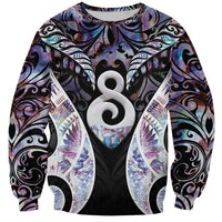 New Zealand Aotearoa Sweatshirt Pikorua Single Twist Pink Paua Shell