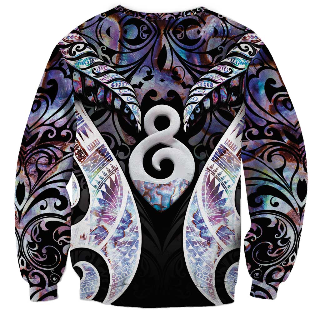 New Zealand Aotearoa Sweatshirt Pikorua Single Twist Pink Paua Shell