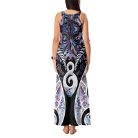 New Zealand Aotearoa Tank Maxi Dress Pikorua Single Twist Pink Paua Shell DT05 - Polynesian Pride
