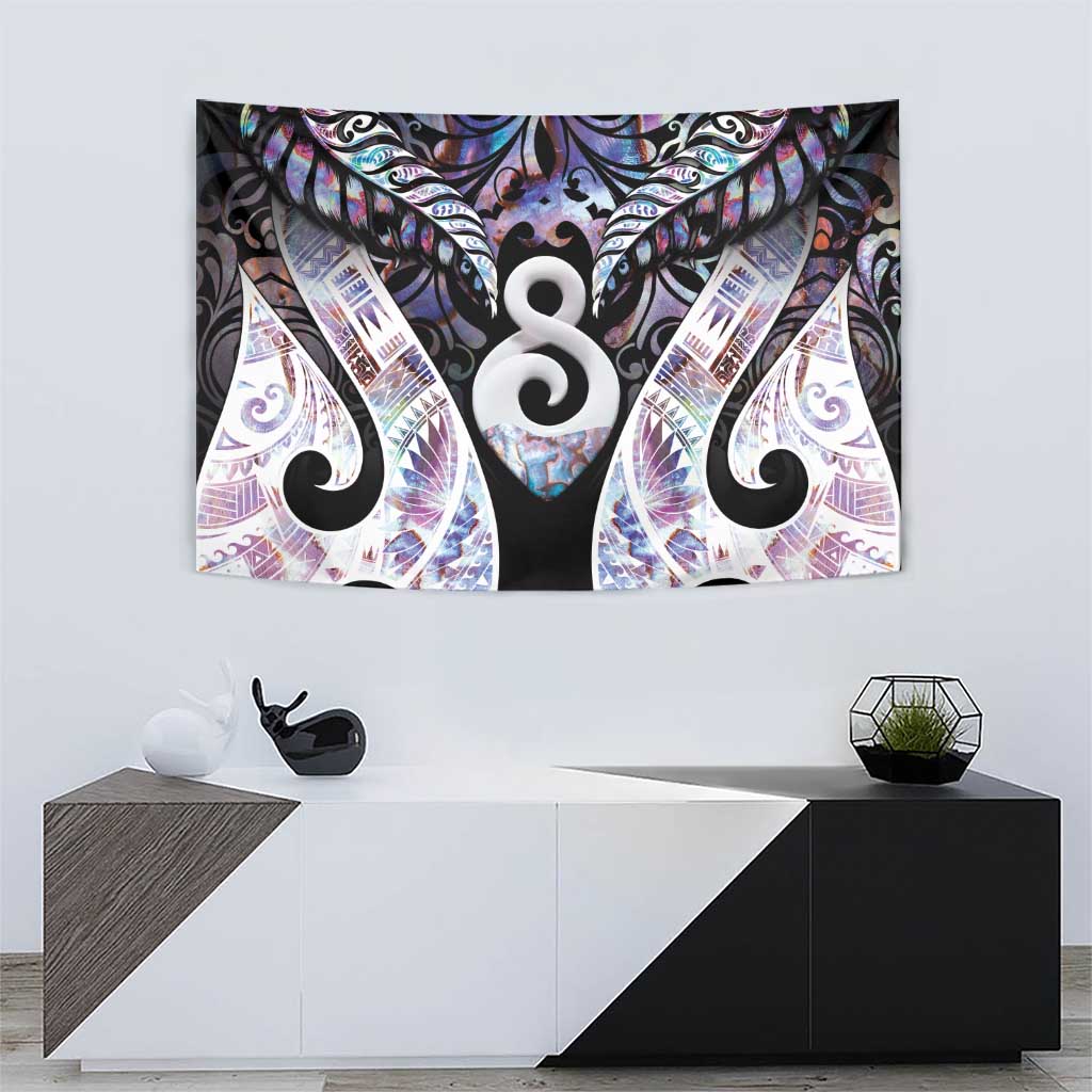 New Zealand Aotearoa Tapestry Pikorua Single Twist Pink Paua Shell
