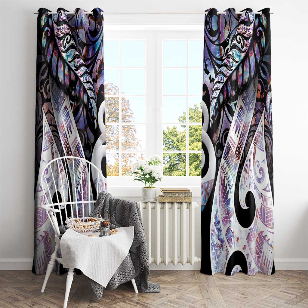 New Zealand Aotearoa Window Curtain Pikorua Single Twist Pink Paua Shell