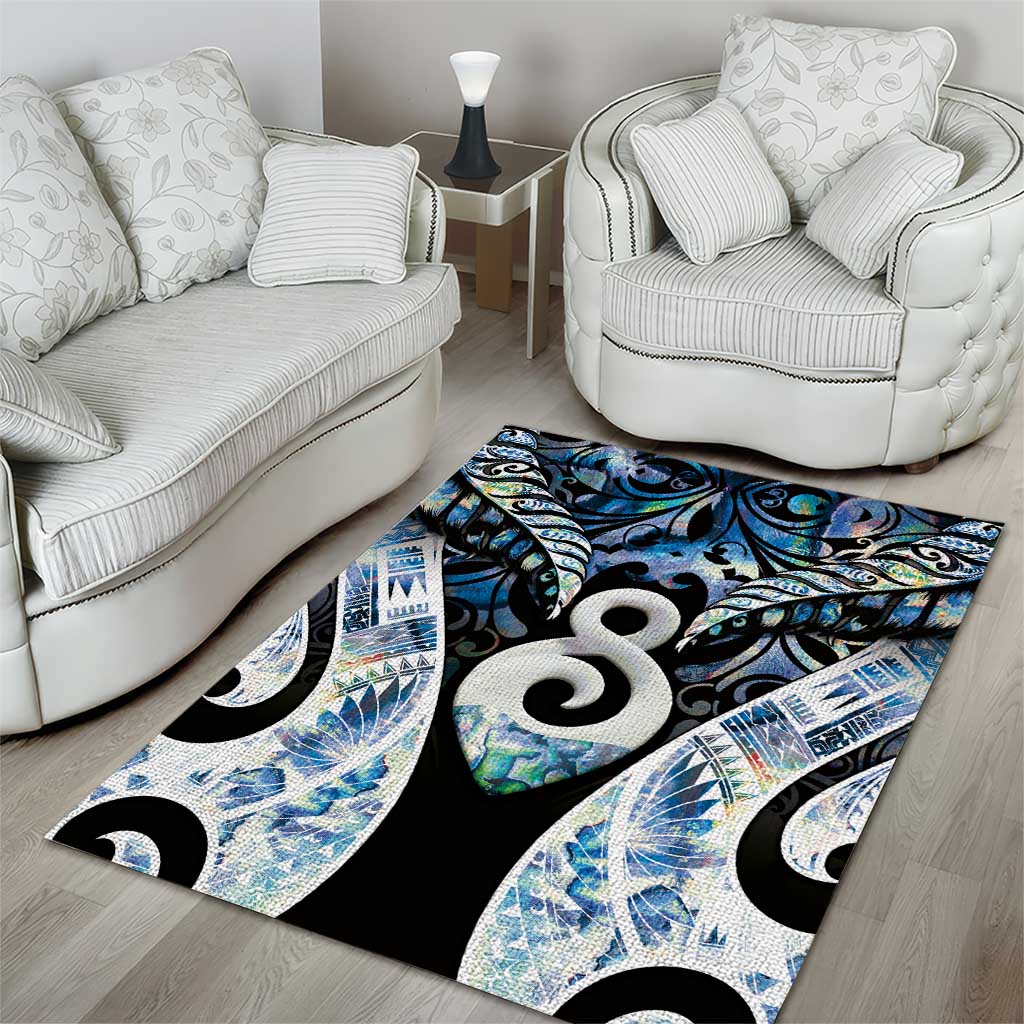 New Zealand Aotearoa Area Rug Pikorua Single Twist Green Paua Shell