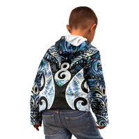 New Zealand Aotearoa Kid Hoodie Pikorua Single Twist Green Paua Shell DT05 - Polynesian Pride