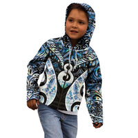 New Zealand Aotearoa Kid Hoodie Pikorua Single Twist Green Paua Shell DT05 - Polynesian Pride