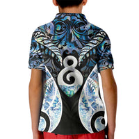 New Zealand Aotearoa Kid Polo Shirt Pikorua Single Twist Green Paua Shell DT05 - Polynesian Pride