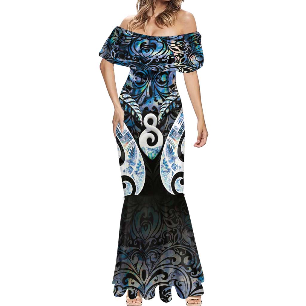 New Zealand Aotearoa Mermaid Dress Pikorua Single Twist Green Paua Shell DT05 - Polynesian Pride