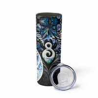 New Zealand Aotearoa Skinny Tumbler Pikorua Single Twist Green Paua Shell DT05 - Polynesian Pride