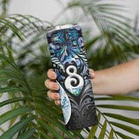 New Zealand Aotearoa Skinny Tumbler Pikorua Single Twist Green Paua Shell DT05 - Polynesian Pride
