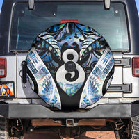 New Zealand Aotearoa Spare Tire Cover Pikorua Single Twist Green Paua Shell DT05 Green - Polynesian Pride