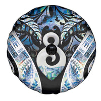 New Zealand Aotearoa Spare Tire Cover Pikorua Single Twist Green Paua Shell DT05 - Polynesian Pride