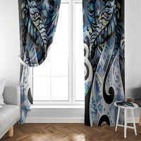New Zealand Aotearoa Window Curtain Pikorua Single Twist Green Paua Shell
