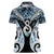 New Zealand Aotearoa Women Polo Shirt Pikorua Single Twist Green Paua Shell
