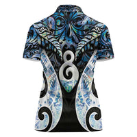 New Zealand Aotearoa Women Polo Shirt Pikorua Single Twist Green Paua Shell DT05 - Polynesian Pride
