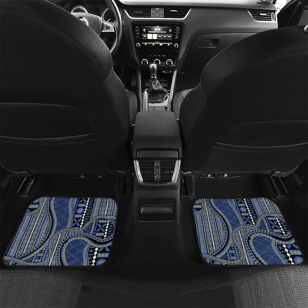 South Sea Islanders And Fiji Car Mats Fijian Coat Of Arms And Southern Cross DT05 Set 2pcs - Back Black - Polynesian Pride