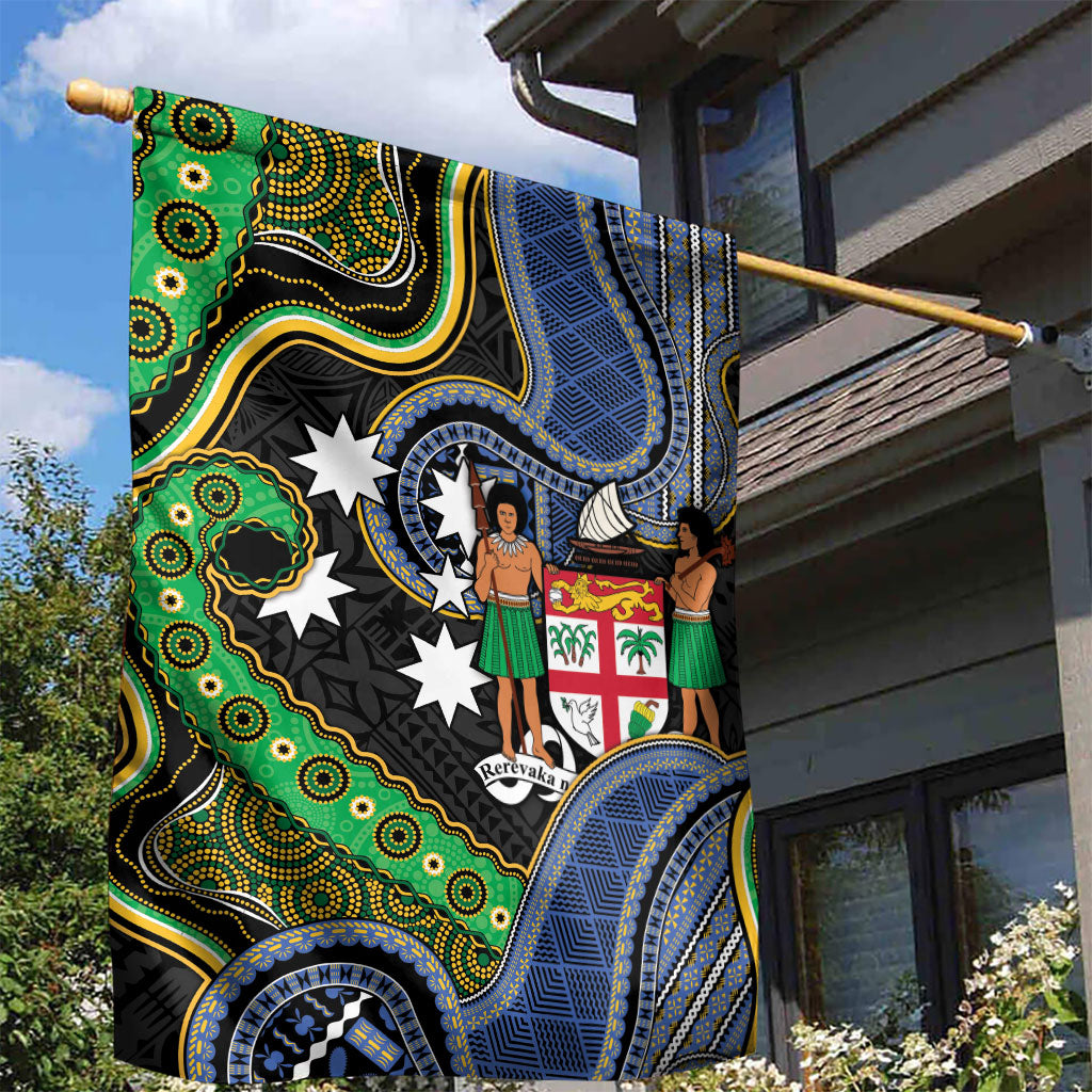 South Sea Islanders And Fiji Garden Flag Fijian Coat Of Arms And Southern Cross DT05 - Polynesian Pride