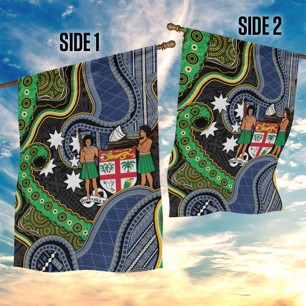 South Sea Islanders And Fiji Garden Flag Fijian Coat Of Arms And Southern Cross DT05 - Polynesian Pride