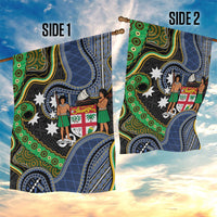 South Sea Islanders And Fiji Garden Flag Fijian Coat Of Arms And Southern Cross DT05 - Polynesian Pride