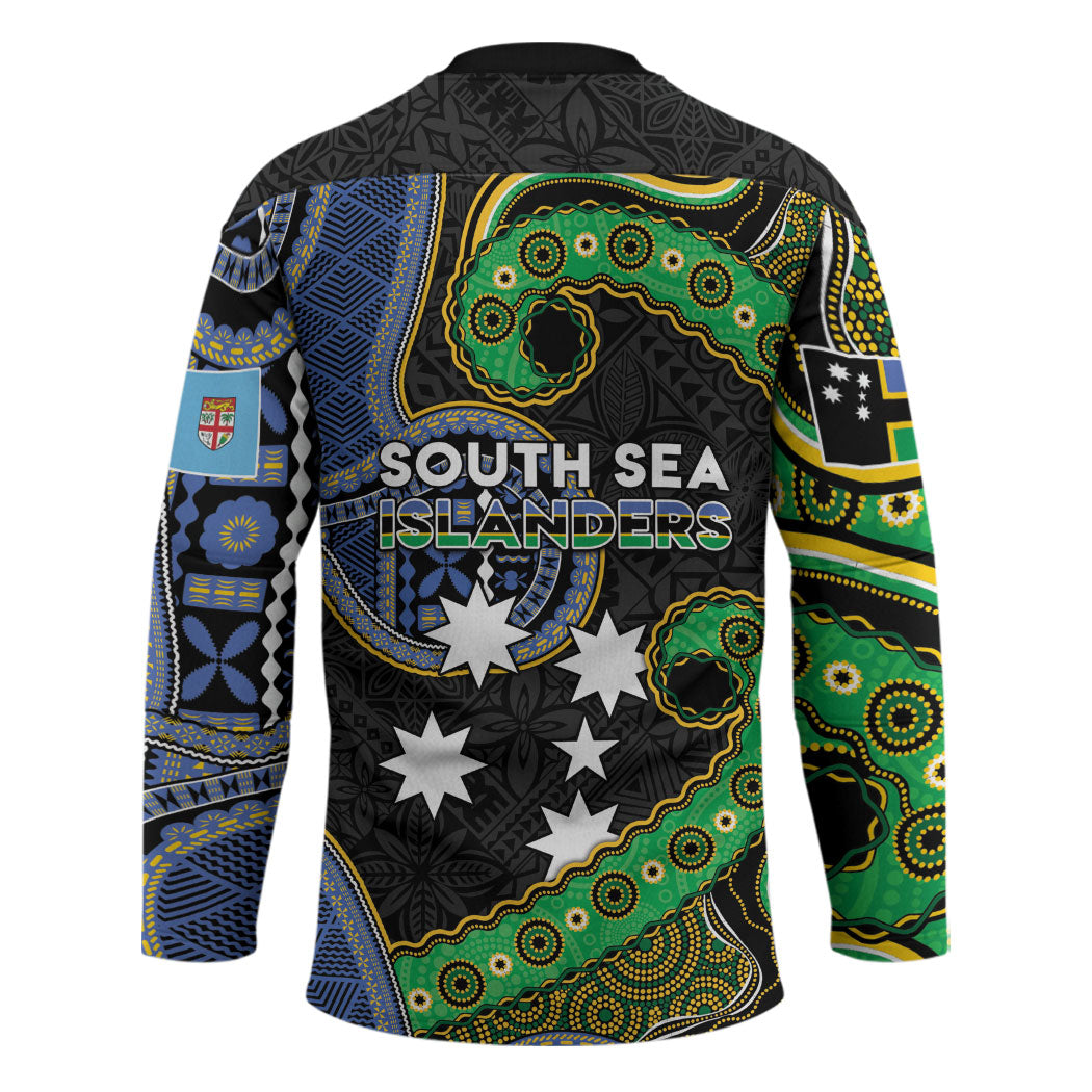 South Sea Islanders And Fiji Hockey Jersey Fijian Coat Of Arms And Southern Cross DT05 - Polynesian Pride