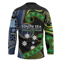 South Sea Islanders And Fiji Hockey Jersey Fijian Coat Of Arms And Southern Cross DT05 - Polynesian Pride