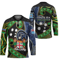South Sea Islanders And Fiji Hockey Jersey Fijian Coat Of Arms And Southern Cross DT05 - Polynesian Pride