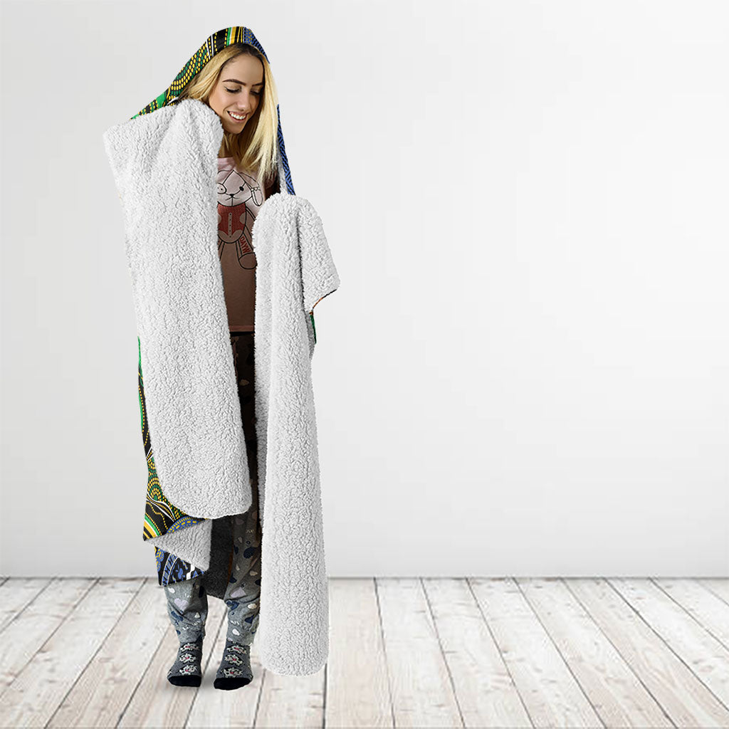 South Sea Islanders And Fiji Hooded Blanket Fijian Coat Of Arms And Southern Cross DT05 - Polynesian Pride