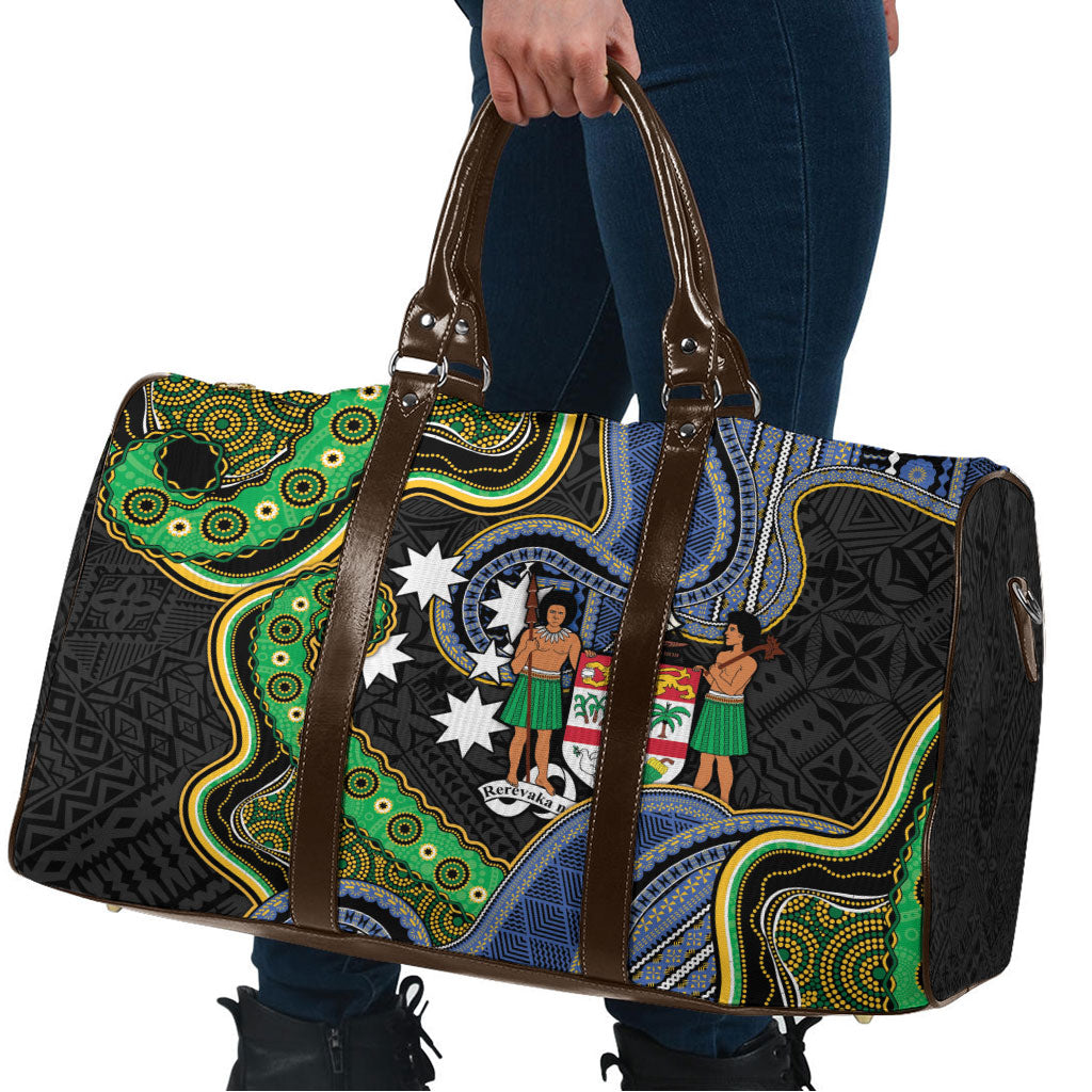 South Sea Islanders And Fiji Travel Bag Fijian Coat Of Arms And Southern Cross DT05 - Polynesian Pride