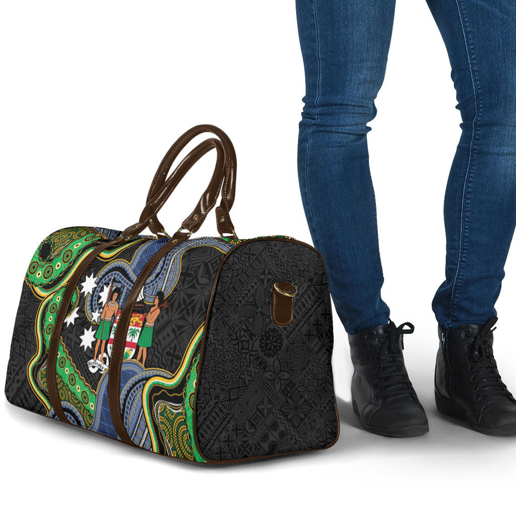 South Sea Islanders And Fiji Travel Bag Fijian Coat Of Arms And Southern Cross DT05 - Polynesian Pride