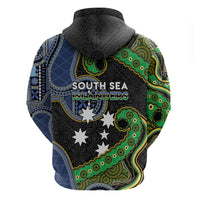South Sea Islanders And Fiji Zip Hoodie Fijian Coat Of Arms And Southern Cross DT05 - Polynesian Pride