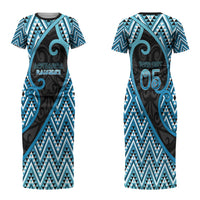 Custom Aotearoa Atua Ranginui Couples Matching Short Sleeve Bodycon Dress and Hawaiian Shirt Maori Sky Father Koru Patterns DT05 - Polynesian Pride