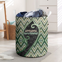 Aotearoa Atua Papatuanuku Laundry Basket Earth Mother Father Koru Patterns