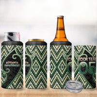 Custom Aotearoa Atua Papatuanuku 4 in 1 Can Cooler Tumbler Earth Mother Father Koru Patterns DT05 - Polynesian Pride