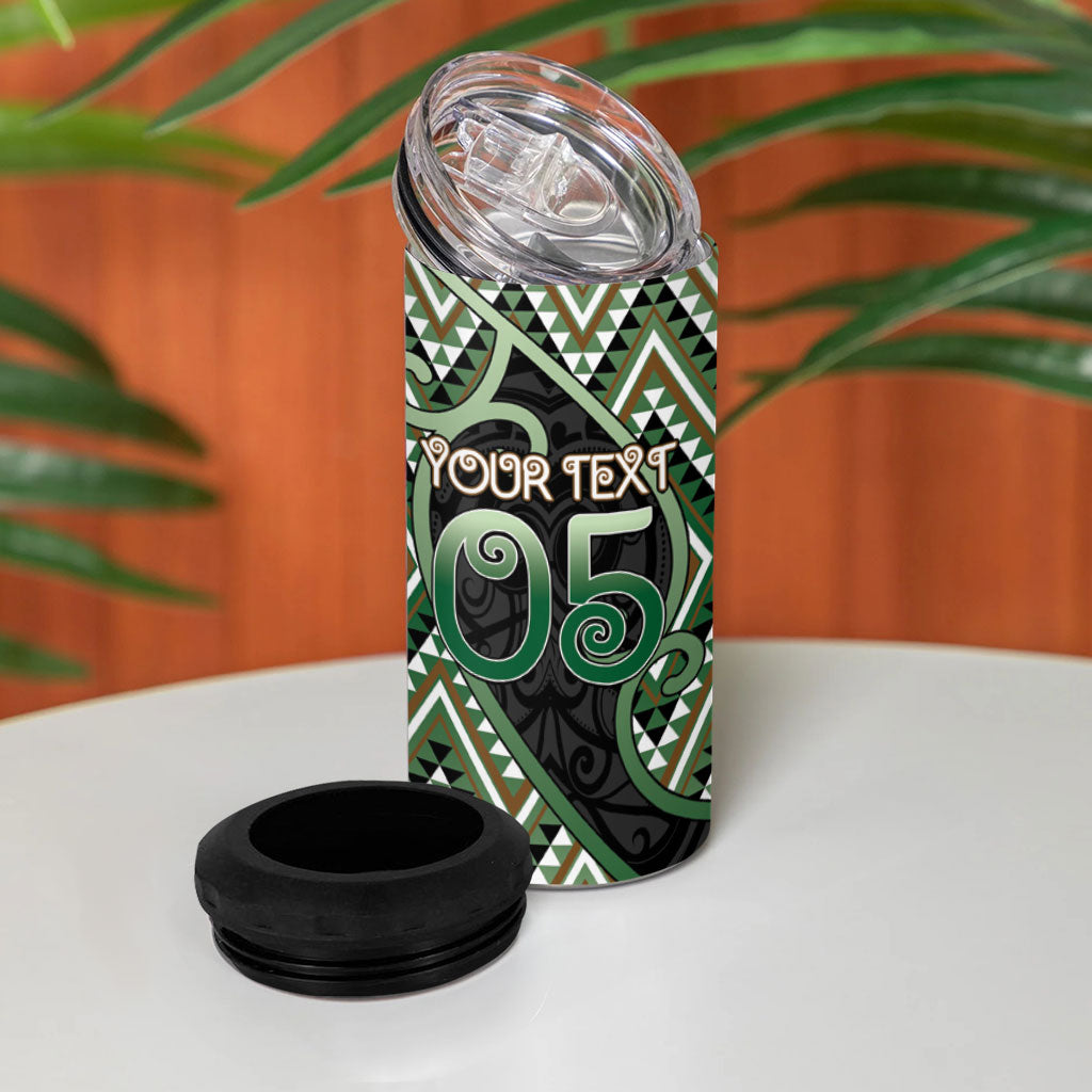 Custom Aotearoa Atua Papatuanuku 4 in 1 Can Cooler Tumbler Earth Mother Father Koru Patterns DT05 - Polynesian Pride