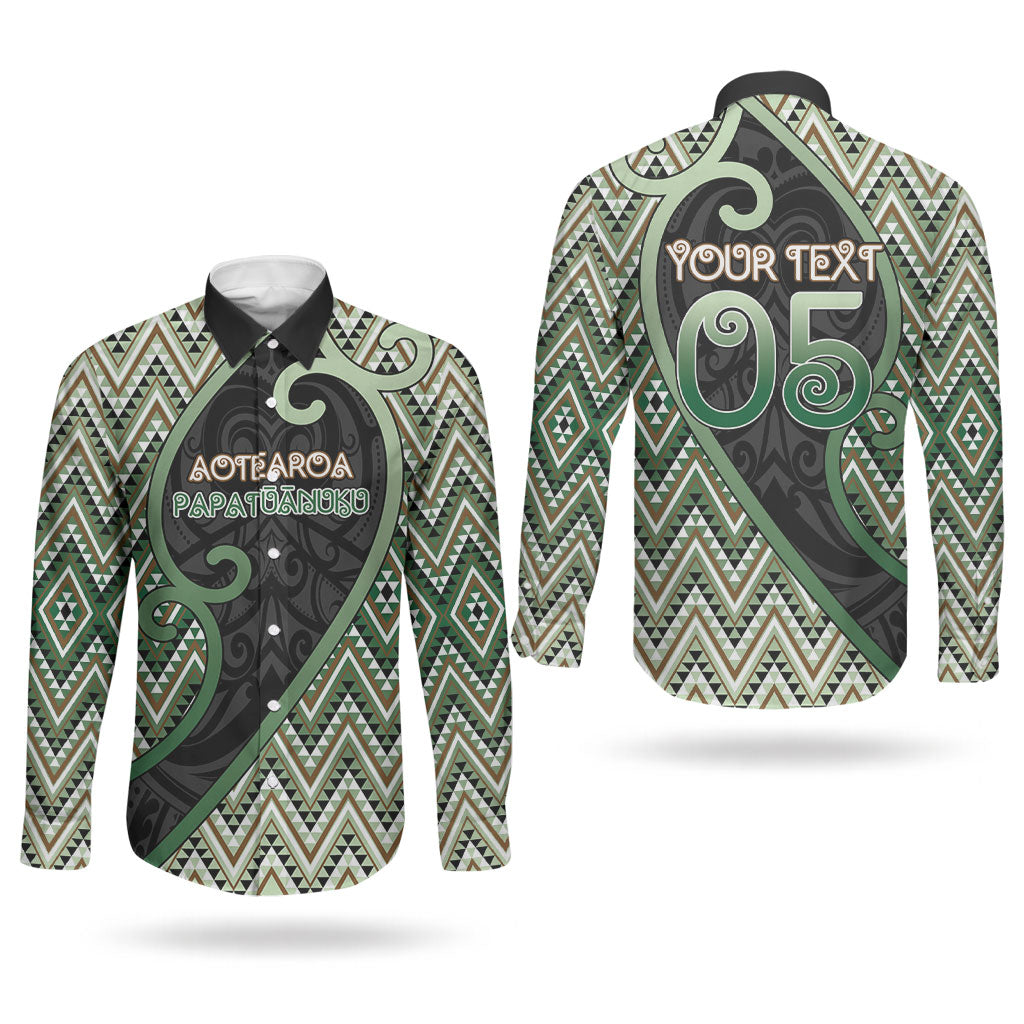 Custom Aotearoa Atua Papatuanuku Couples Matching Off Shoulder Maxi Dress and Long Sleeve Button Shirt Earth Mother Father Koru Patterns DT05 - Polynesian Pride
