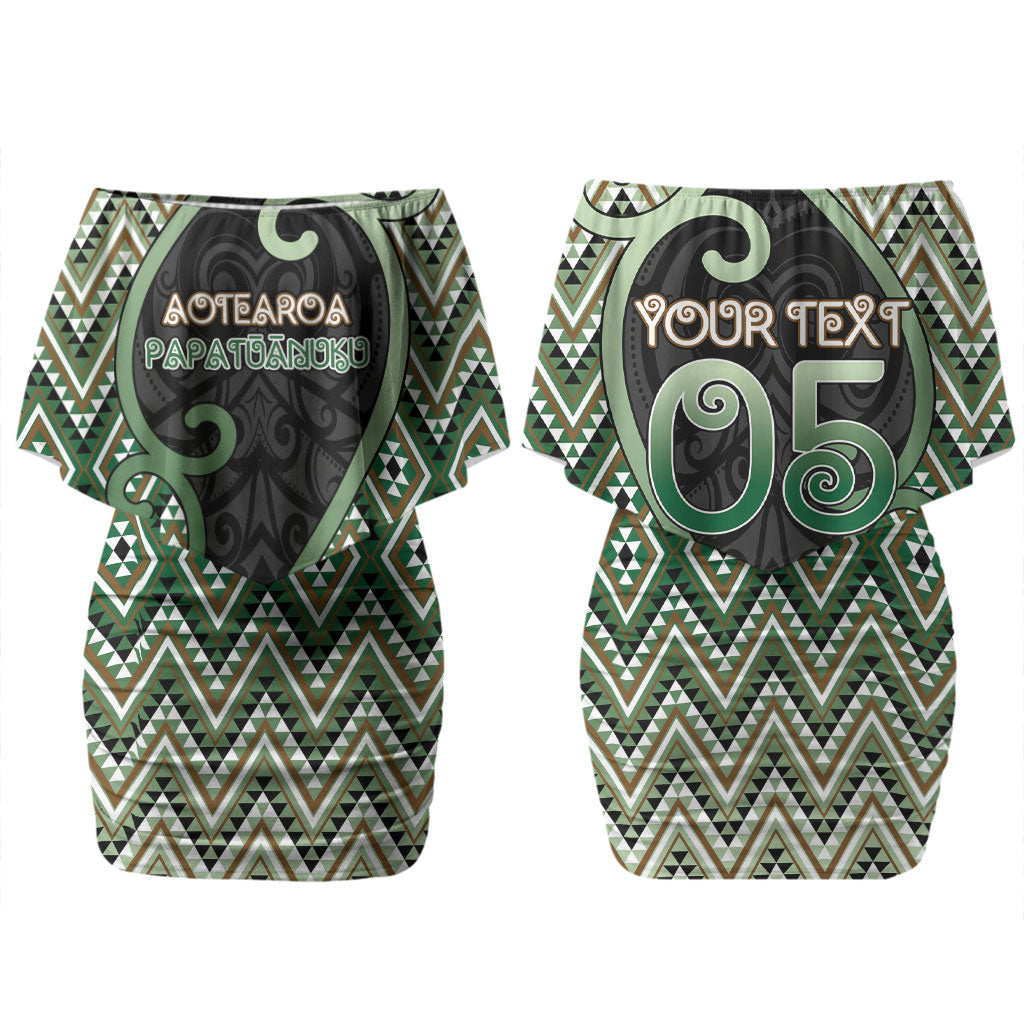Custom Aotearoa Atua Papatuanuku Couples Matching Off Shoulder Short Dress and Hawaiian Shirt Earth Mother Father Koru Patterns DT05 - Polynesian Pride