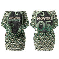Custom Aotearoa Atua Papatuanuku Couples Matching Off Shoulder Short Dress and Hawaiian Shirt Earth Mother Father Koru Patterns DT05 - Polynesian Pride