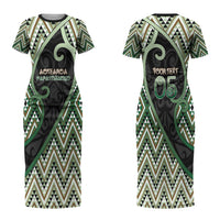 Custom Aotearoa Atua Papatuanuku Couples Matching Short Sleeve Bodycon Dress and Hawaiian Shirt Earth Mother Father Koru Patterns DT05 - Polynesian Pride