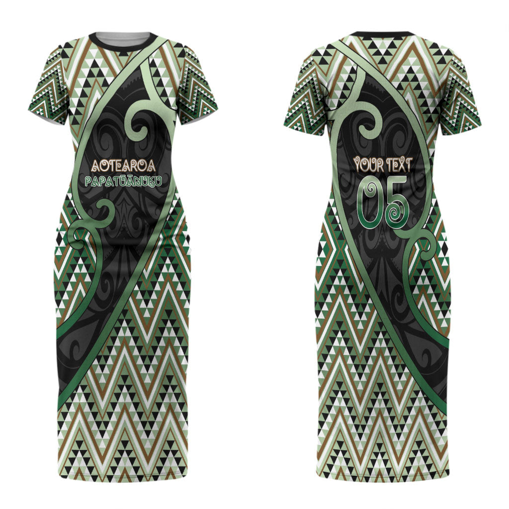 Custom Aotearoa Atua Papatuanuku Couples Matching Short Sleeve Bodycon Dress and Long Sleeve Button Shirt Earth Mother Father Koru Patterns DT05 - Polynesian Pride