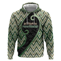 Custom Aotearoa Atua Papatuanuku Hoodie Earth Mother Father Koru Patterns DT05 Pullover Hoodie Green - Polynesian Pride