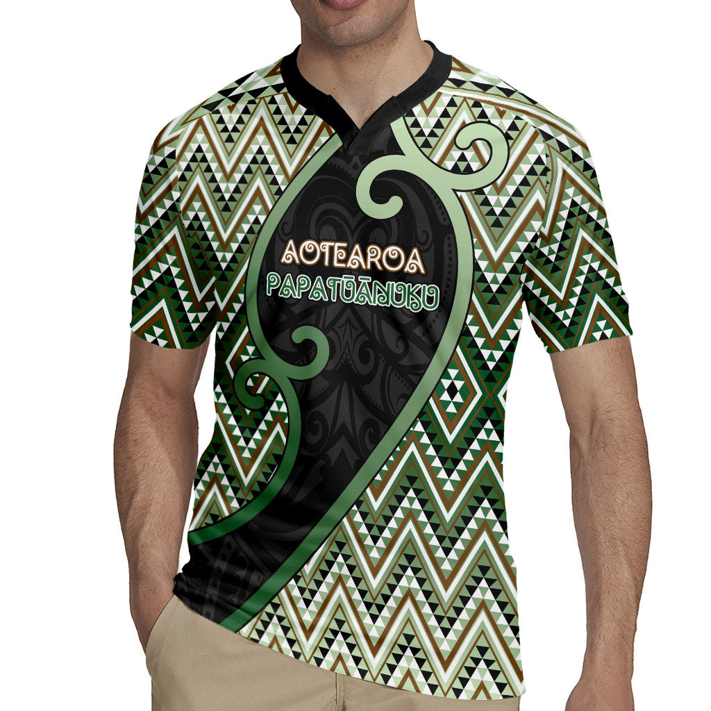 Custom Aotearoa Atua Papatuanuku Rugby Jersey Earth Mother Father Koru Patterns