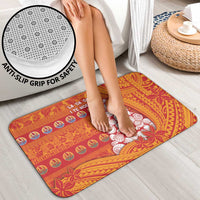 French Polynesia Christmas Bathroom Set Seashell Xmas Tree Tribal Waves - Polynesian Pride