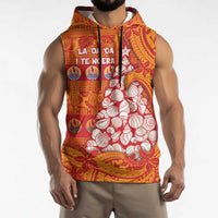 French Polynesia Christmas Sleeveless Hoodie Seashell Xmas Tree Tribal Waves DT05 - Polynesian Pride