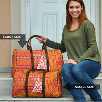 French Polynesia Christmas Travel Bag Seashell Xmas Tree Tribal Waves - Polynesian Pride