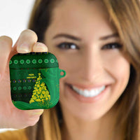 Cook Islands Christmas AirPods Case Seashell Xmas Tree Tribal Waves - Polynesian Pride