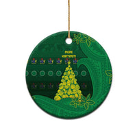 Cook Islands Christmas Ceramic Ornament Seashell Xmas Tree Tribal Waves - Polynesian Pride