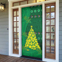 Cook Islands Christmas Door Cover Seashell Xmas Tree Tribal Waves DT05 - Polynesian Pride