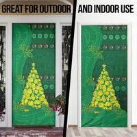 Cook Islands Christmas Door Cover Seashell Xmas Tree Tribal Waves DT05 - Polynesian Pride