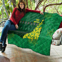 Cook Islands Christmas Quilt Seashell Xmas Tree Tribal Waves - Polynesian Pride